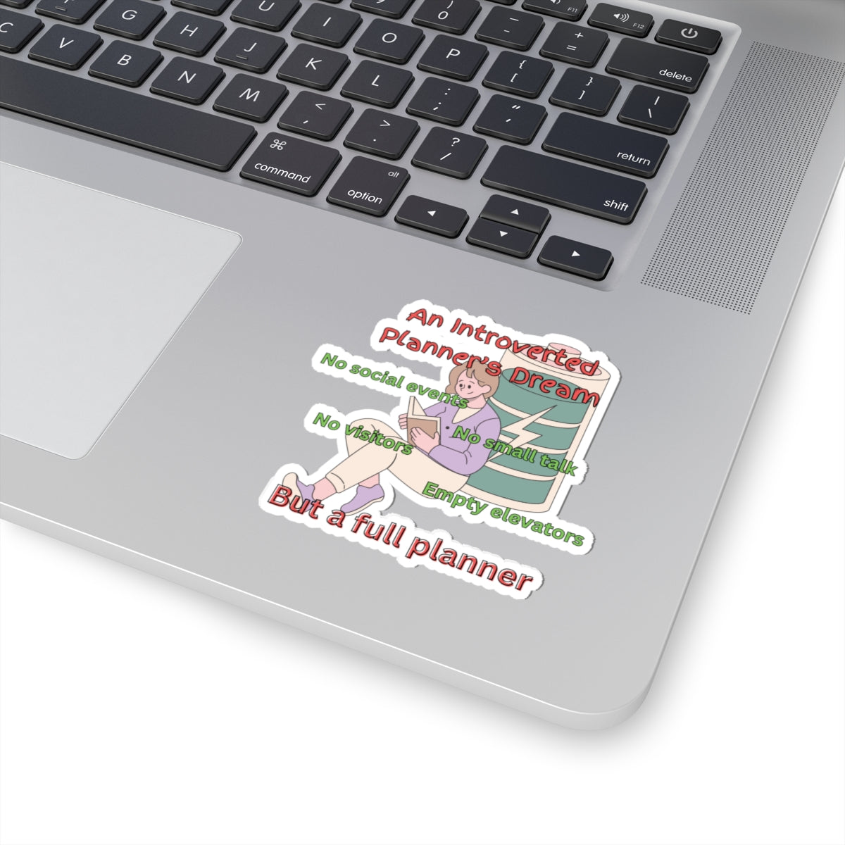 Introverted Planner Kiss-Cut Sticker - The Planner Panda Studio