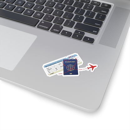 Airplane, Passport, Boarding Pass Kiss Cut Sticker - The Planner Panda Studio