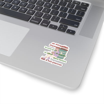Introverted Planner Kiss-Cut Sticker - The Planner Panda Studio