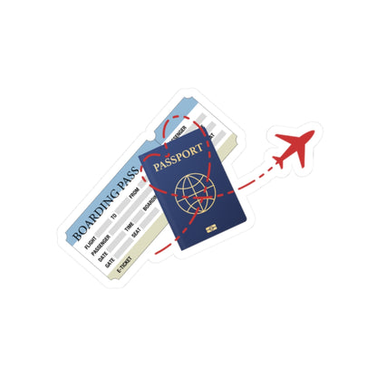 Airplane, Passport, Boarding Pass Kiss Cut Sticker - The Planner Panda Studio